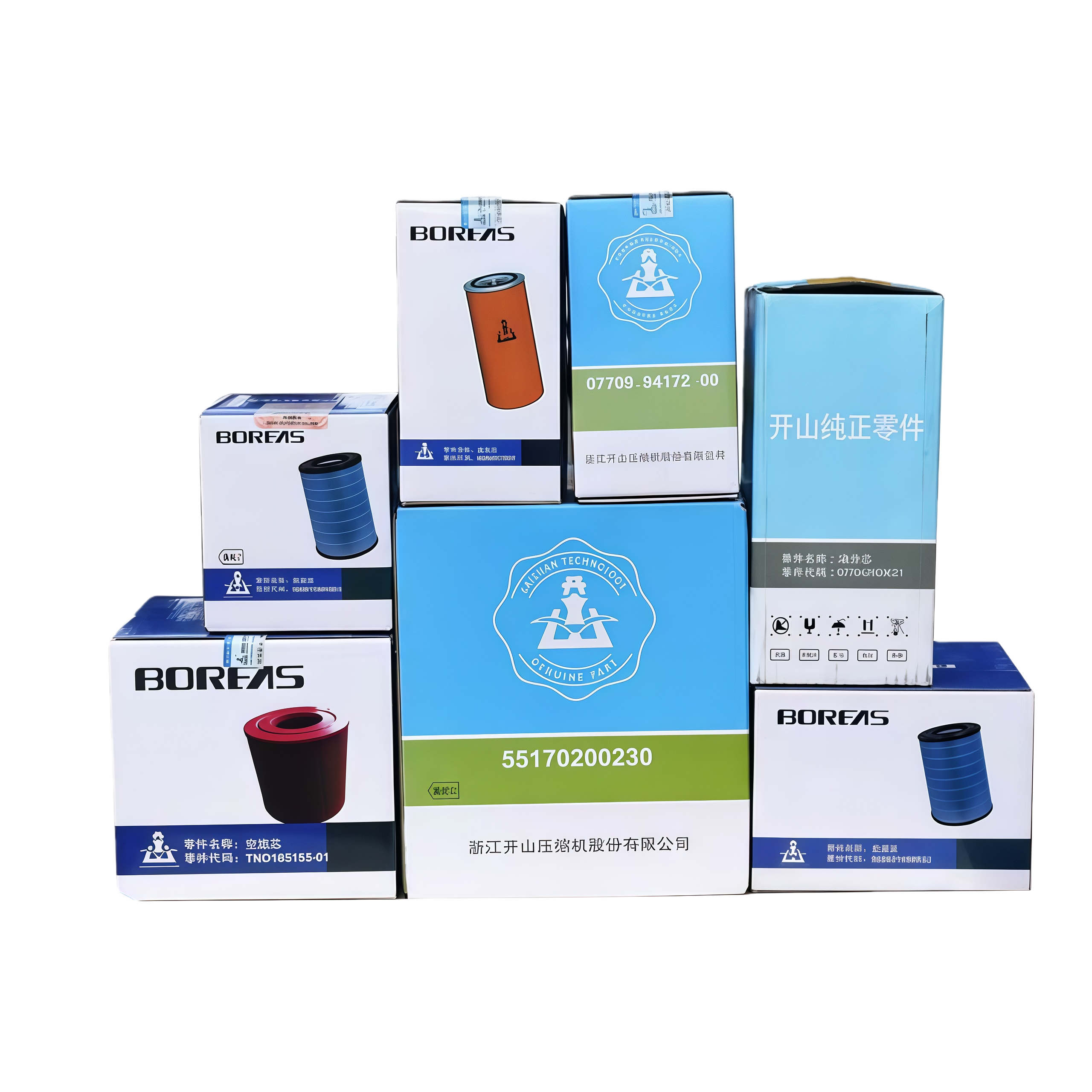 Kaishan Screw Compressor Three Filters: Air Compressor Maintenance Oil Filter, Air Filter, Oil Separ