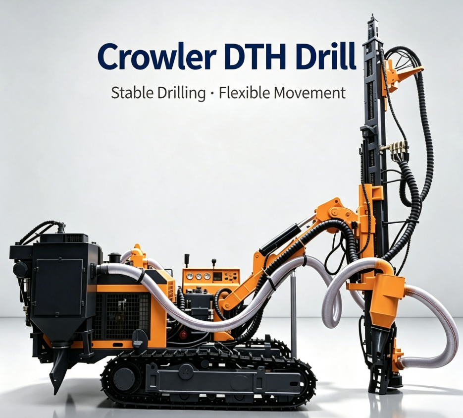 Various down-the-hole drills, high-lift drills and air compressors for sale