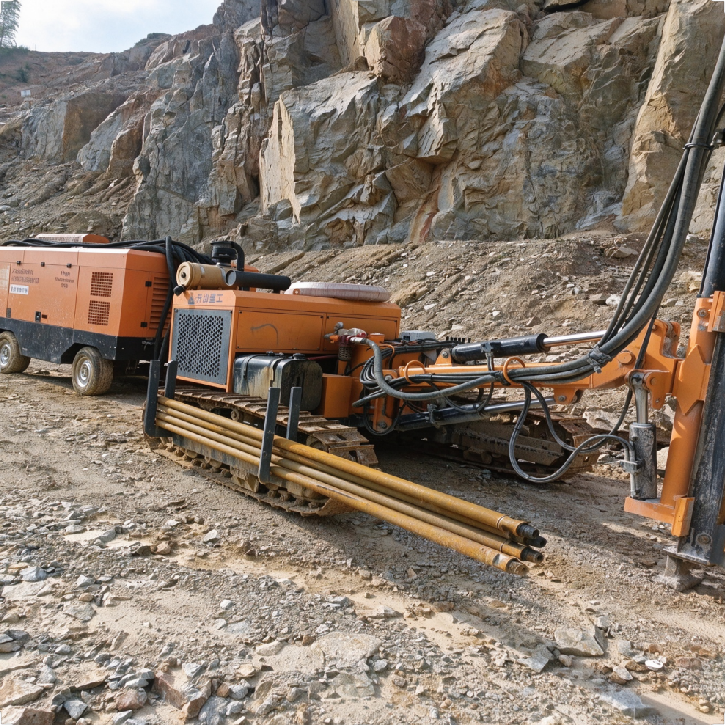 Various down-the-hole drills, high-lift drills and air compressors for sale