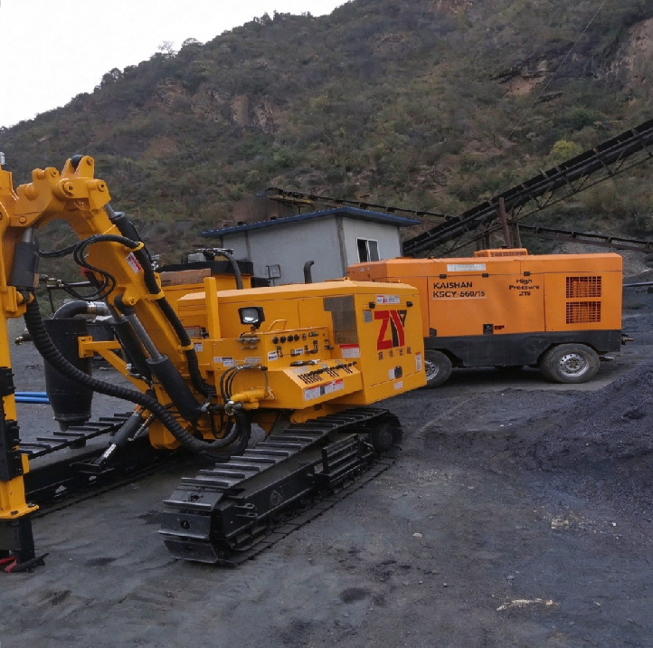Various down-the-hole drills, high-lift drills and air compressors for sale